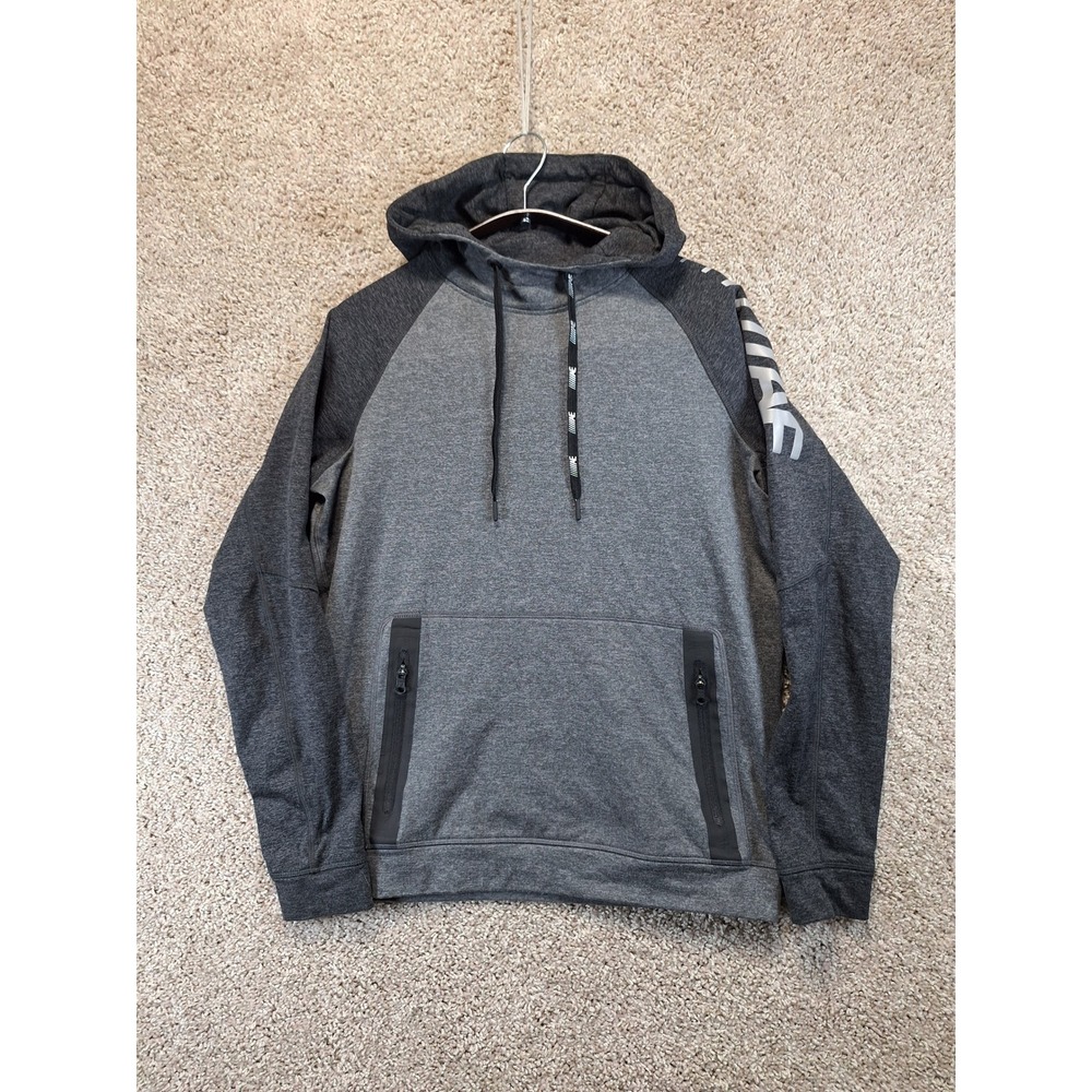 American Eagle Hoodie Mens S Grey Flex Activewear Raglan Pullover Gym Sweatshirt